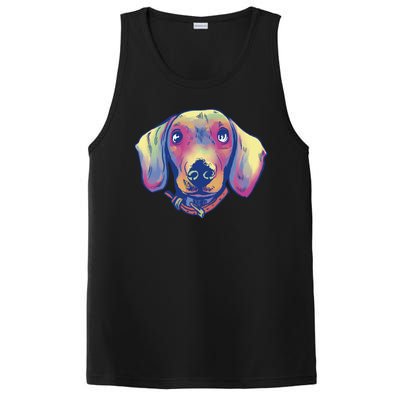 Dachshund Dog Portrait PosiCharge Competitor Tank