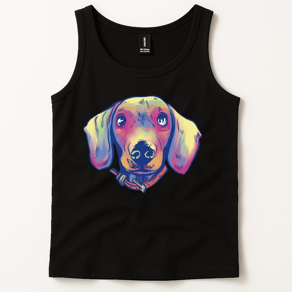 Dachshund Dog Portrait Tank Top