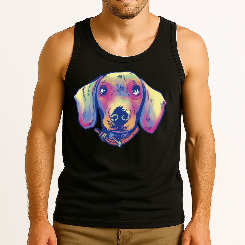 Dachshund Dog Portrait Tank Top