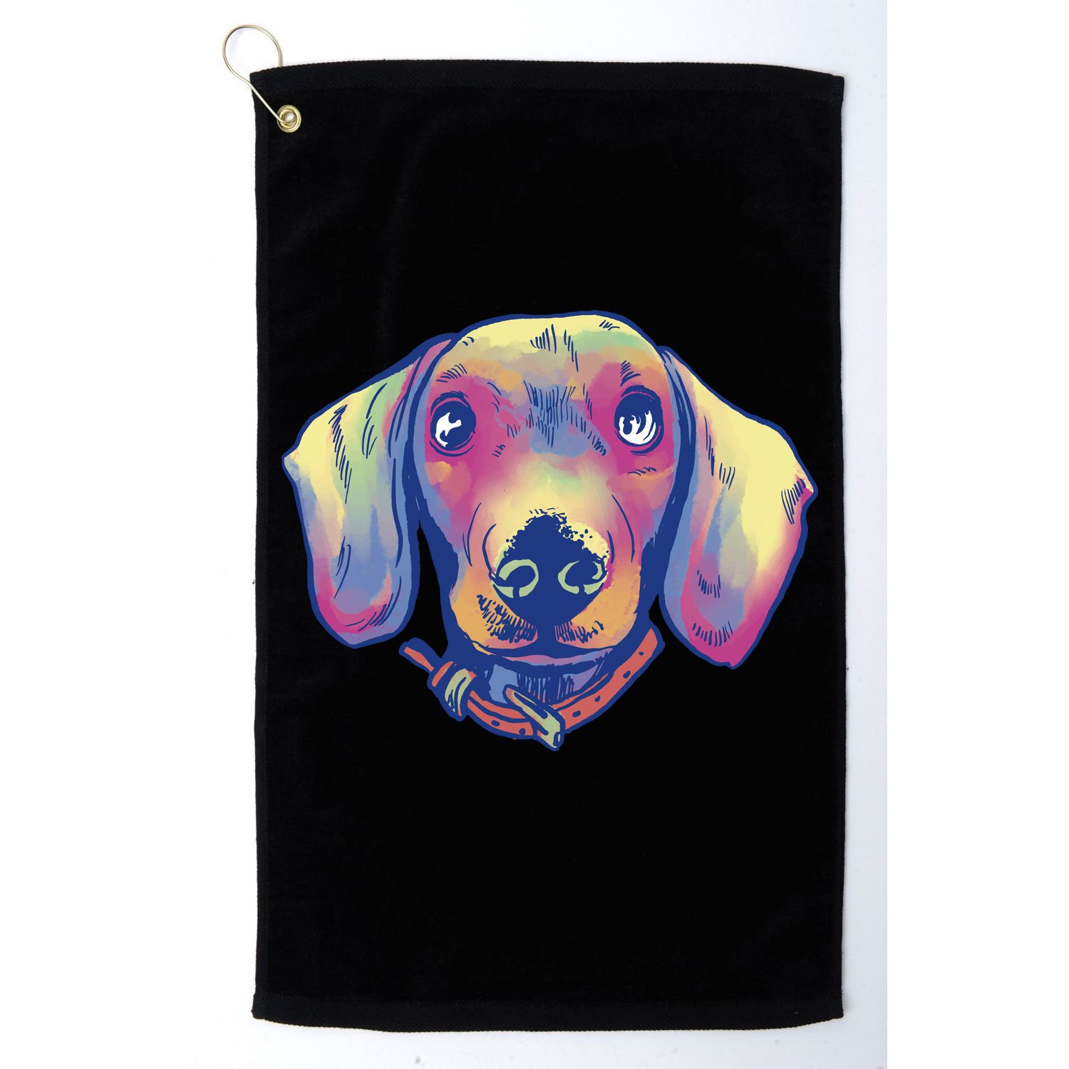 Dachshund Dog Portrait Golf Towel