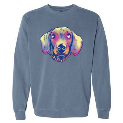 Dachshund Dog Portrait Garment-Dyed Sweatshirt