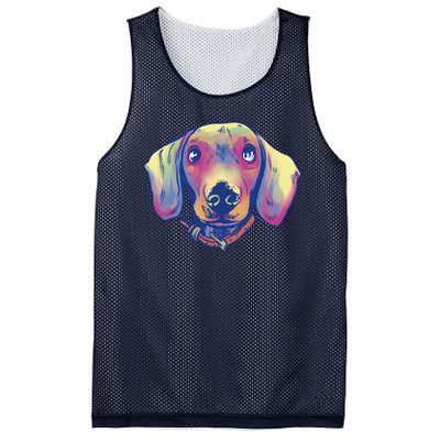 Dachshund Dog Portrait Mesh Reversible Basketball Jersey Tank