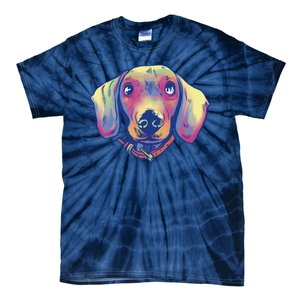 Dachshund Dog Portrait Tie-Dye T-Shirt