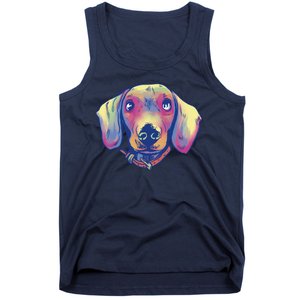 Dachshund Dog Portrait Tank Top