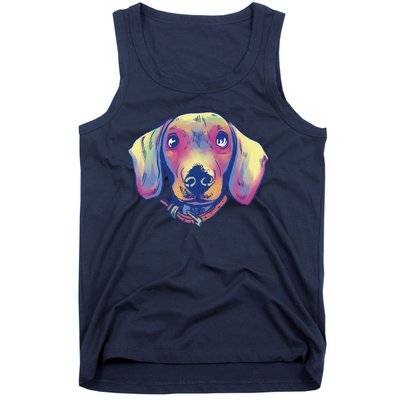 Dachshund Dog Portrait Tank Top