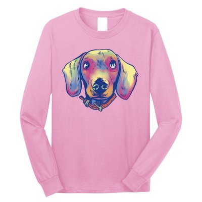 Dachshund Dog Portrait Long Sleeve Shirt