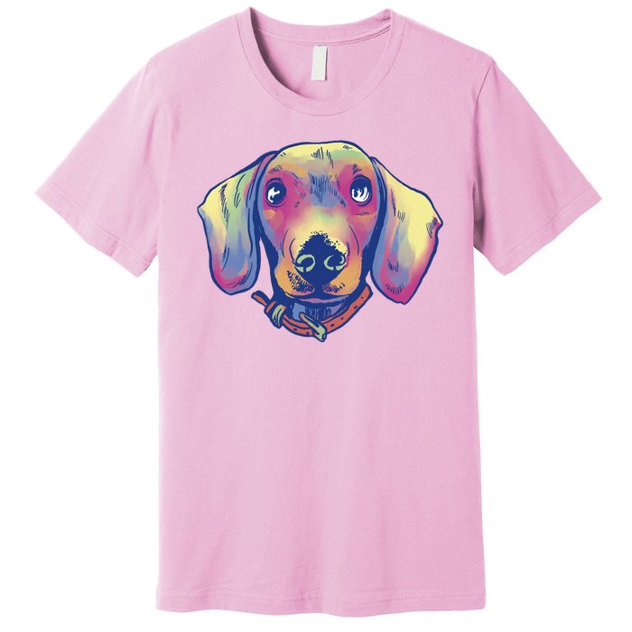 Dachshund Dog Portrait Premium T-Shirt