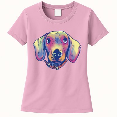 Dachshund Dog Portrait Womens T-Shirt