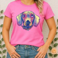 Dachshund Dog Portrait Womens T-Shirt