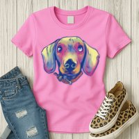 Dachshund Dog Portrait Womens T-Shirt