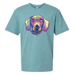 Dachshund Dog Portrait Sueded Cloud Jersey T-Shirt