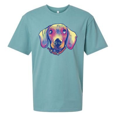 Dachshund Dog Portrait Sueded Cloud Jersey T-Shirt