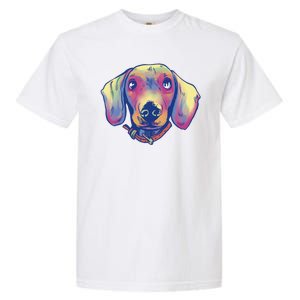 Dachshund Dog Portrait Garment-Dyed Heavyweight T-Shirt