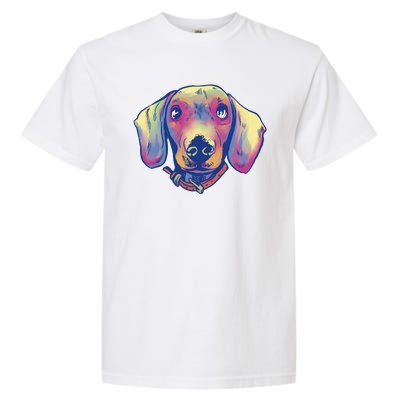 Dachshund Dog Portrait Garment-Dyed Heavyweight T-Shirt