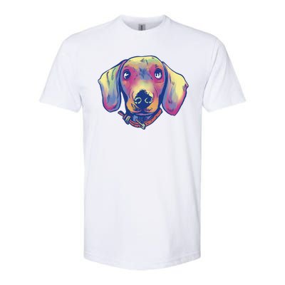 Dachshund Dog Portrait Softstyle CVC T-Shirt