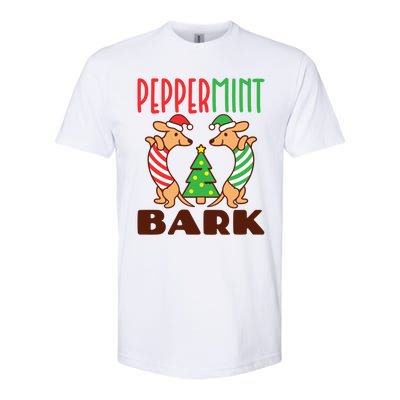 Dachshund Doxie Peppermint Bark Cute Christmas Xmas Gift Softstyle® CVC T-Shirt