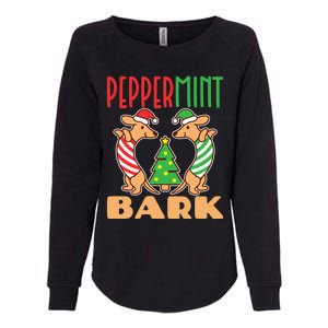 Dachshund Doxie Peppermint Bark Cute Christmas Xmas Gift Womens California Wash Sweatshirt