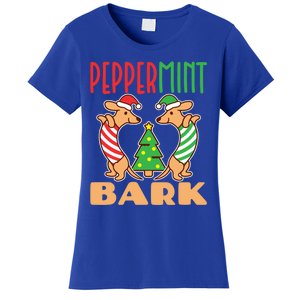 Dachshund Doxie Peppermint Bark Cute Christmas Xmas Gift Women's T-Shirt