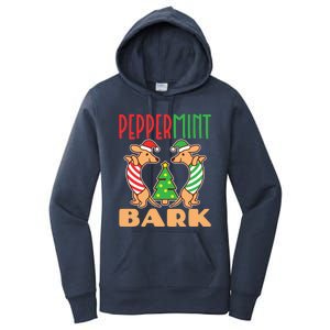 Dachshund Doxie Peppermint Bark Cute Christmas Xmas Gift Women's Pullover Hoodie