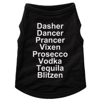 Dasher Dancer Prancer Vixen Vodka Tequila Alcohol List Funny Doggie Tank