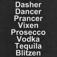 Dasher Dancer Prancer Vixen Vodka Tequila Alcohol List Funny Trucker Hat