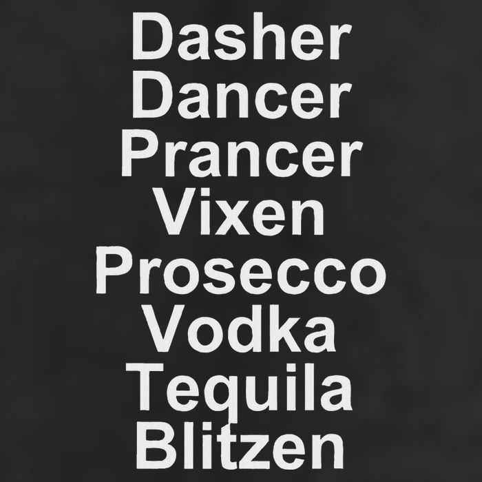 Dasher Dancer Prancer Vixen Vodka Tequila Alcohol List Funny Trucker Hat