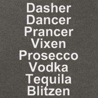 Dasher Dancer Prancer Vixen Vodka Tequila Alcohol List Funny Cotton Canvas Backpack