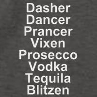 Dasher Dancer Prancer Vixen Vodka Tequila Alcohol List Funny Vector Backpack
