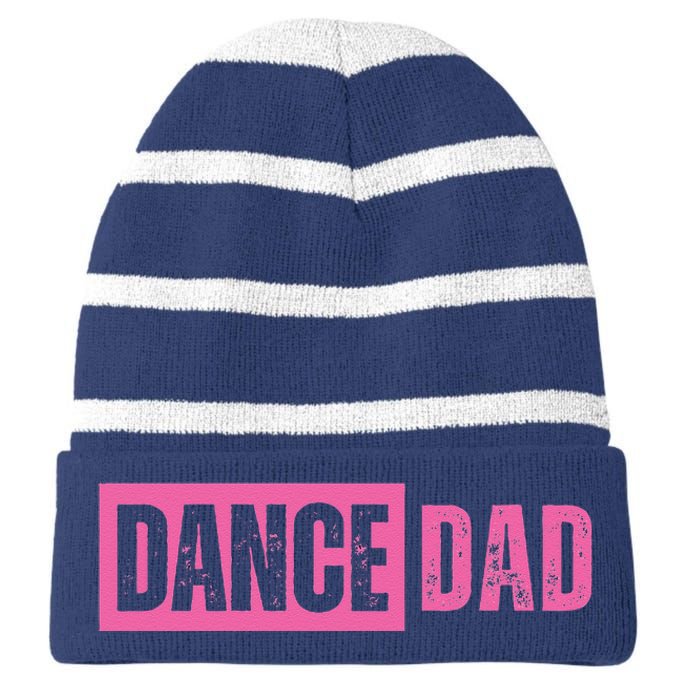 Dance Dad Pink Striped Beanie with Solid Band