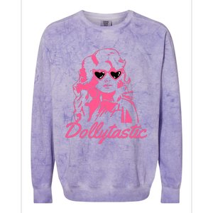 Dollytastic Dolly Pink Parton Country Music Fans Dolly Fan Colorblast Crewneck Sweatshirt