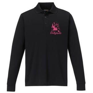 Dollytastic Dolly Pink Parton Country Music Fans Dolly Fan Performance Long Sleeve Polo