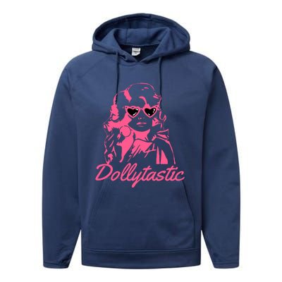 Dollytastic Dolly Pink Parton Country Music Fans Dolly Fan Performance Fleece Hoodie