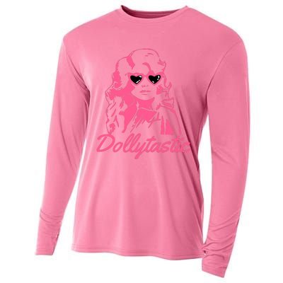 Dollytastic Dolly Pink Parton Country Music Fans Dolly Fan Cooling Performance Long Sleeve Crew