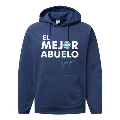 Dia Del Padre Father´s Day Gift. El Mejor Abuelo Argentino Performance Fleece Hoodie