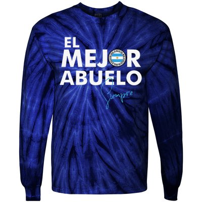 Dia Del Padre Father´s Day Gift. El Mejor Abuelo Argentino Tie-Dye Long Sleeve Shirt