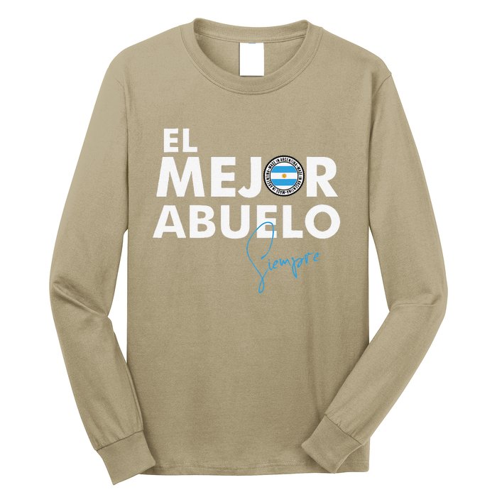 Dia Del Padre Father´s Day Gift. El Mejor Abuelo Argentino Long Sleeve Shirt