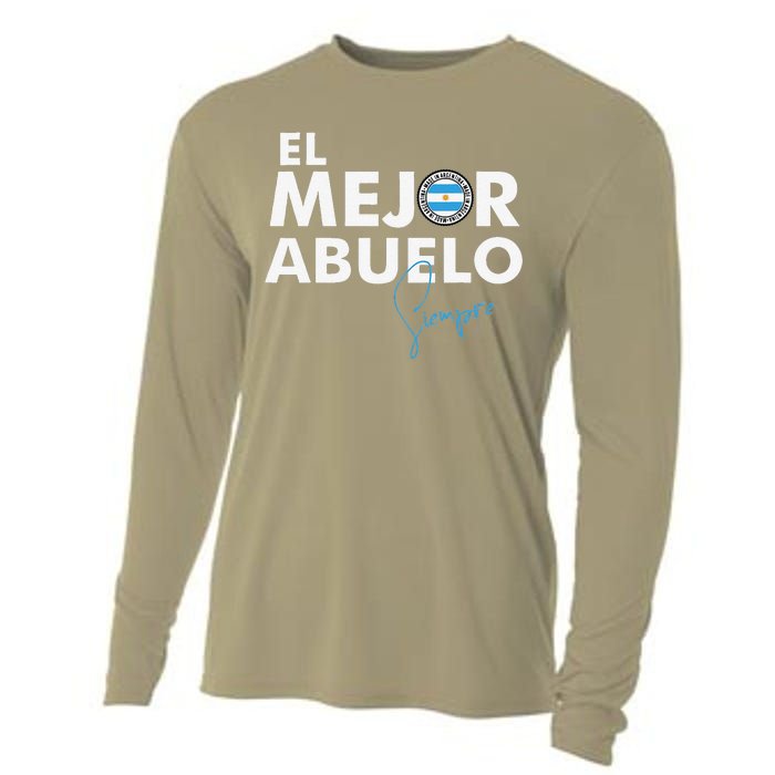 Dia Del Padre Father´s Day Gift. El Mejor Abuelo Argentino Cooling Performance Long Sleeve Crew