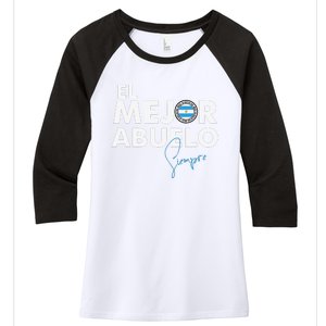 Dia Del Padre Father´s Day Gift. El Mejor Abuelo Argentino Women's Tri-Blend 3/4-Sleeve Raglan Shirt