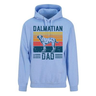 Dog Dalmatian Papa Vintage Dalmatian Dad Unisex Surf Hoodie