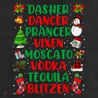 Dasher Dancer Prancer Vixen Moscato Vodka Tequila Blitzen Cool Comfort Performance Bucket Hat