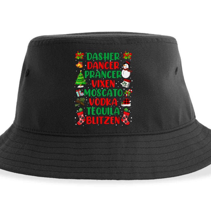 Dasher Dancer Prancer Vixen Moscato Vodka Tequila Blitzen Sustainable Bucket Hat