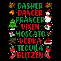 Dasher Dancer Prancer Vixen Moscato Vodka Tequila Blitzen Sustainable Bucket Hat