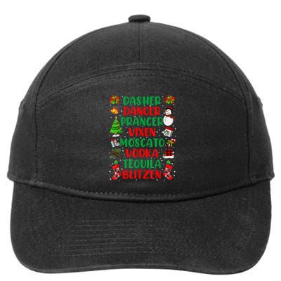 Dasher Dancer Prancer Vixen Moscato Vodka Tequila Blitzen 7-Panel Snapback Hat