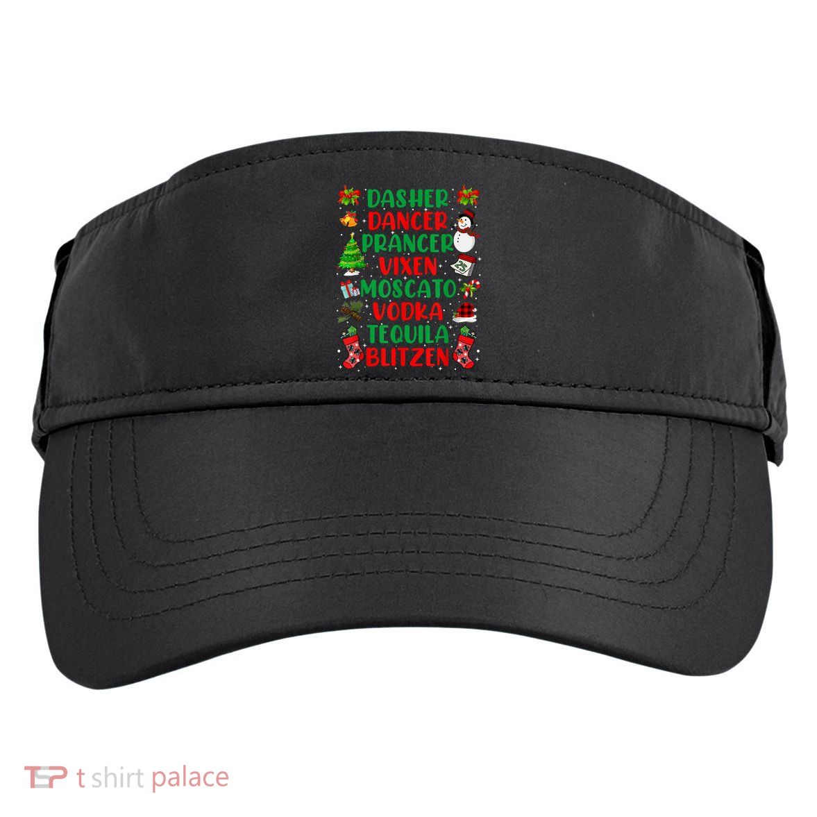 Dasher Dancer Prancer Vixen Moscato Vodka Tequila Blitzen Adult Drive Performance Visor