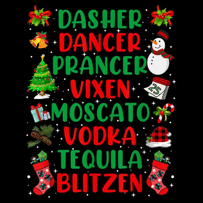 Dasher Dancer Prancer Vixen Moscato Vodka Tequila Blitzen Bucket Hat
