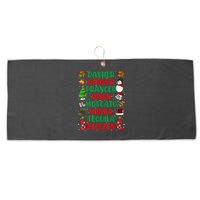 Dasher Dancer Prancer Vixen Moscato Vodka Tequila Blitzen Large Microfiber Waffle Golf Towel