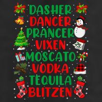 Dasher Dancer Prancer Vixen Moscato Vodka Tequila Blitzen 25L Jumbo Tote