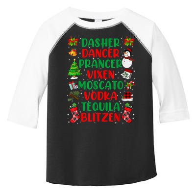 Dasher Dancer Prancer Vixen Moscato Vodka Tequila Blitzen Toddler Fine Jersey T-Shirt