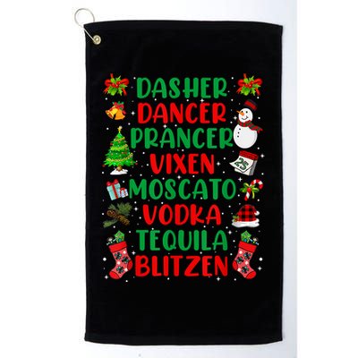 Dasher Dancer Prancer Vixen Moscato Vodka Tequila Blitzen Golf Towel
