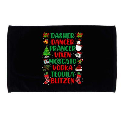 Dasher Dancer Prancer Vixen Moscato Vodka Tequila Blitzen Microfiber Hand Towel
